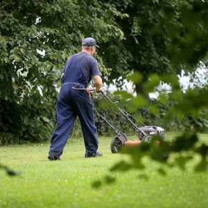 Man mowing, Cleaning and Lawn Care is a Service offered by Catalyst Support Services